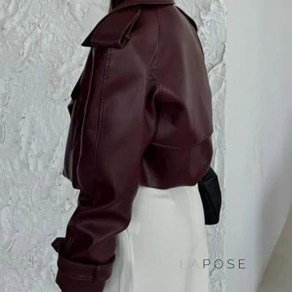 Cody Faux Leather Crop Jacket