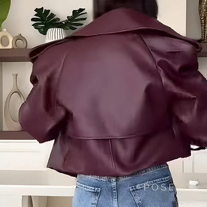 Cody Faux Leather Crop Jacket