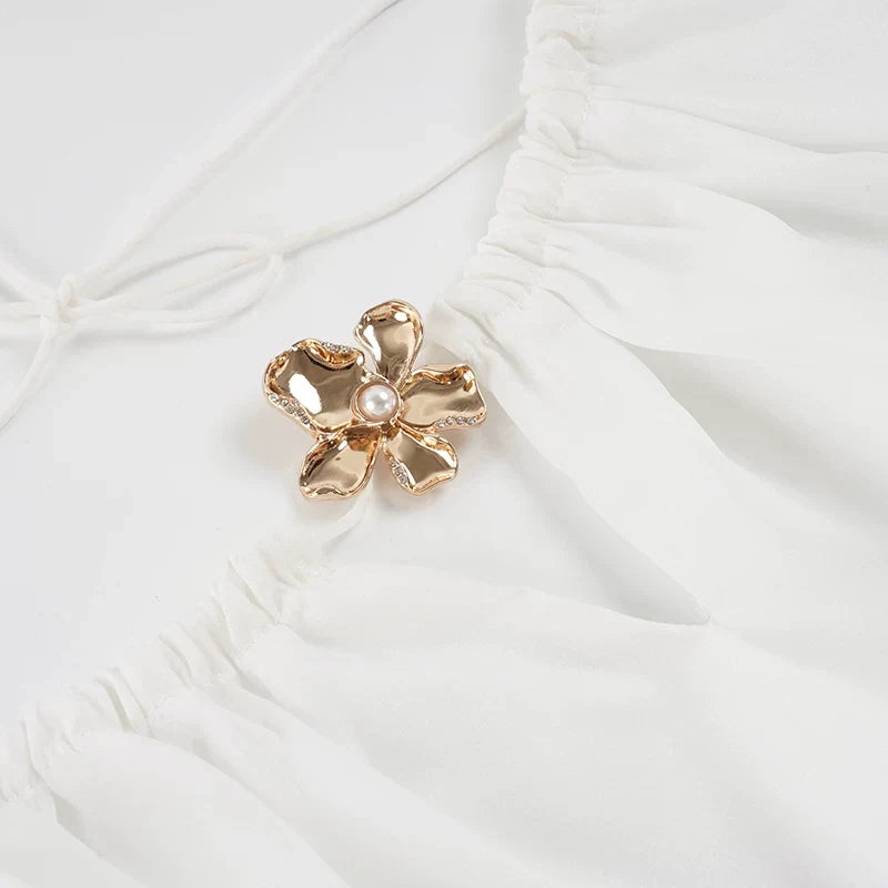 Colbie Halter Flower Mini Dress