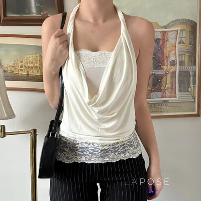 Colby Faux Layered Halter Top