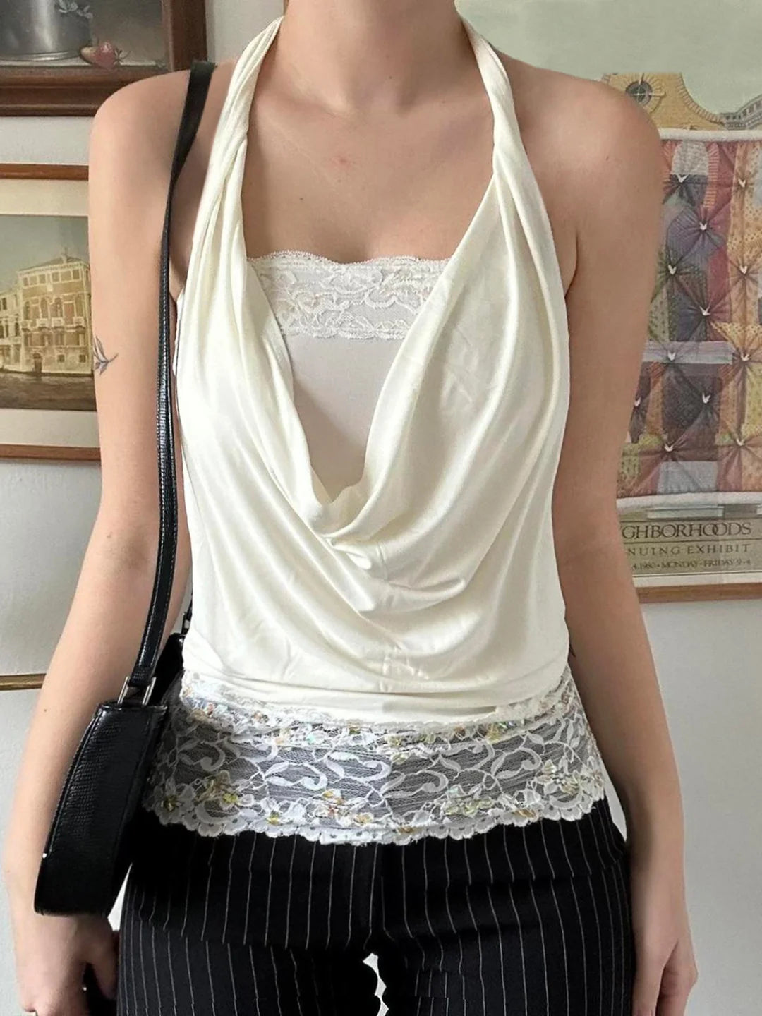 Colby Faux Layered Halter Top