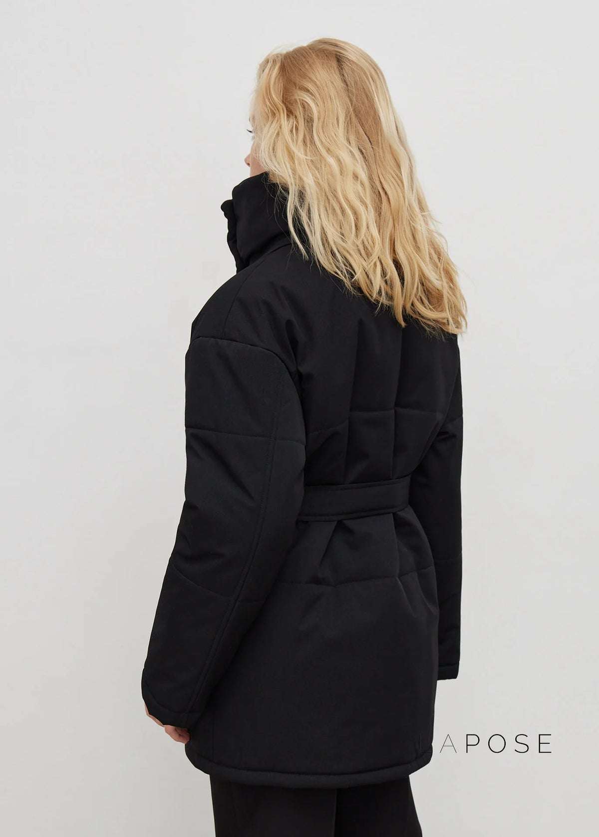 Collette Belted Stand Collar Coat