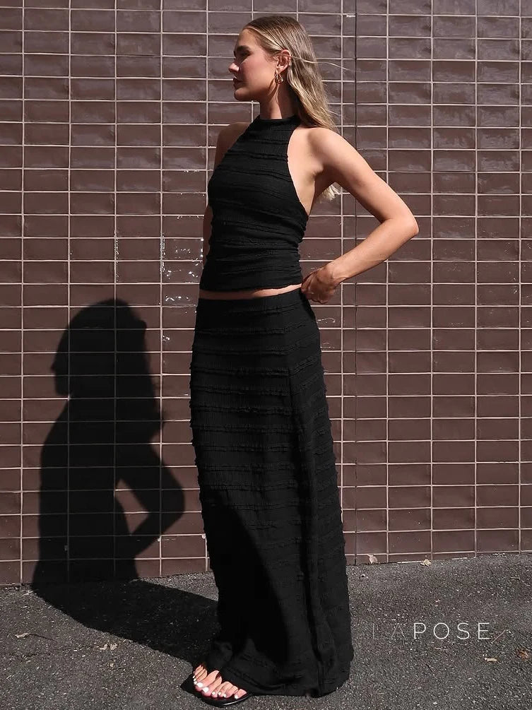 Connor Halter Midi Skirt Set