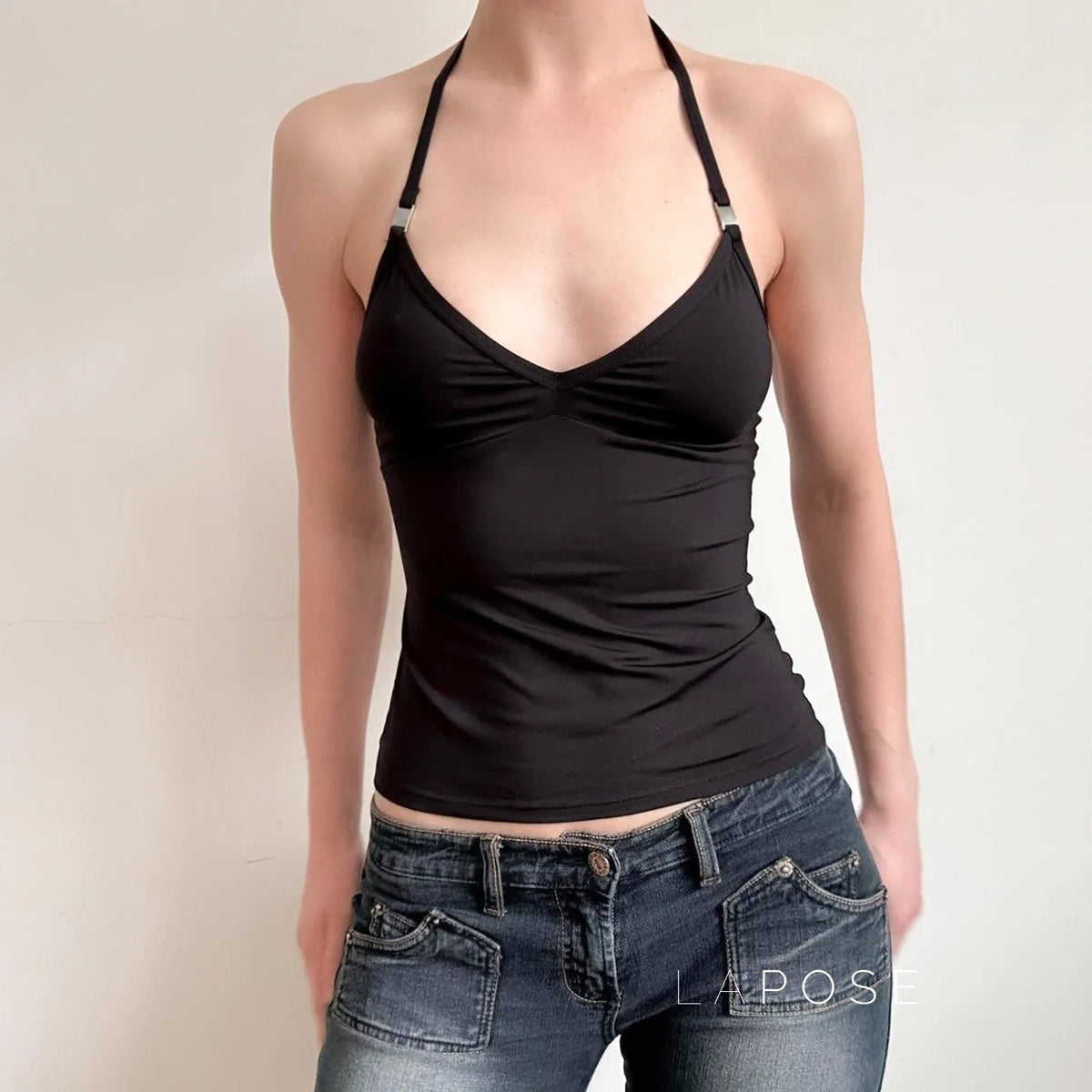 Coraline Metal Halter Top