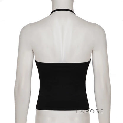 Coraline Metal Halter Top
