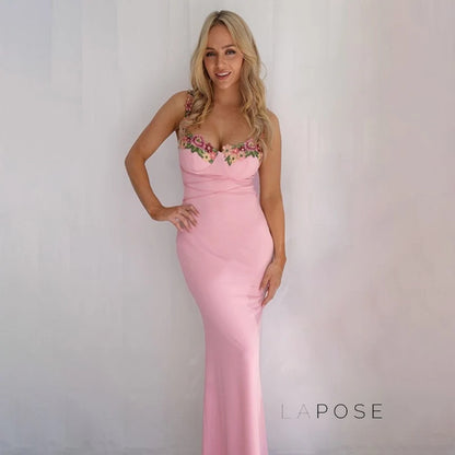 Corrine Floral Embroidered Maxi Dress