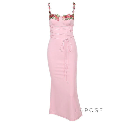 Corrine Floral Embroidered Maxi Dress