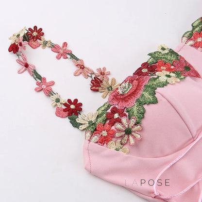 Corrine Floral Embroidered Maxi Dress