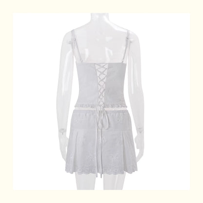 Corset Detail Skirt Set