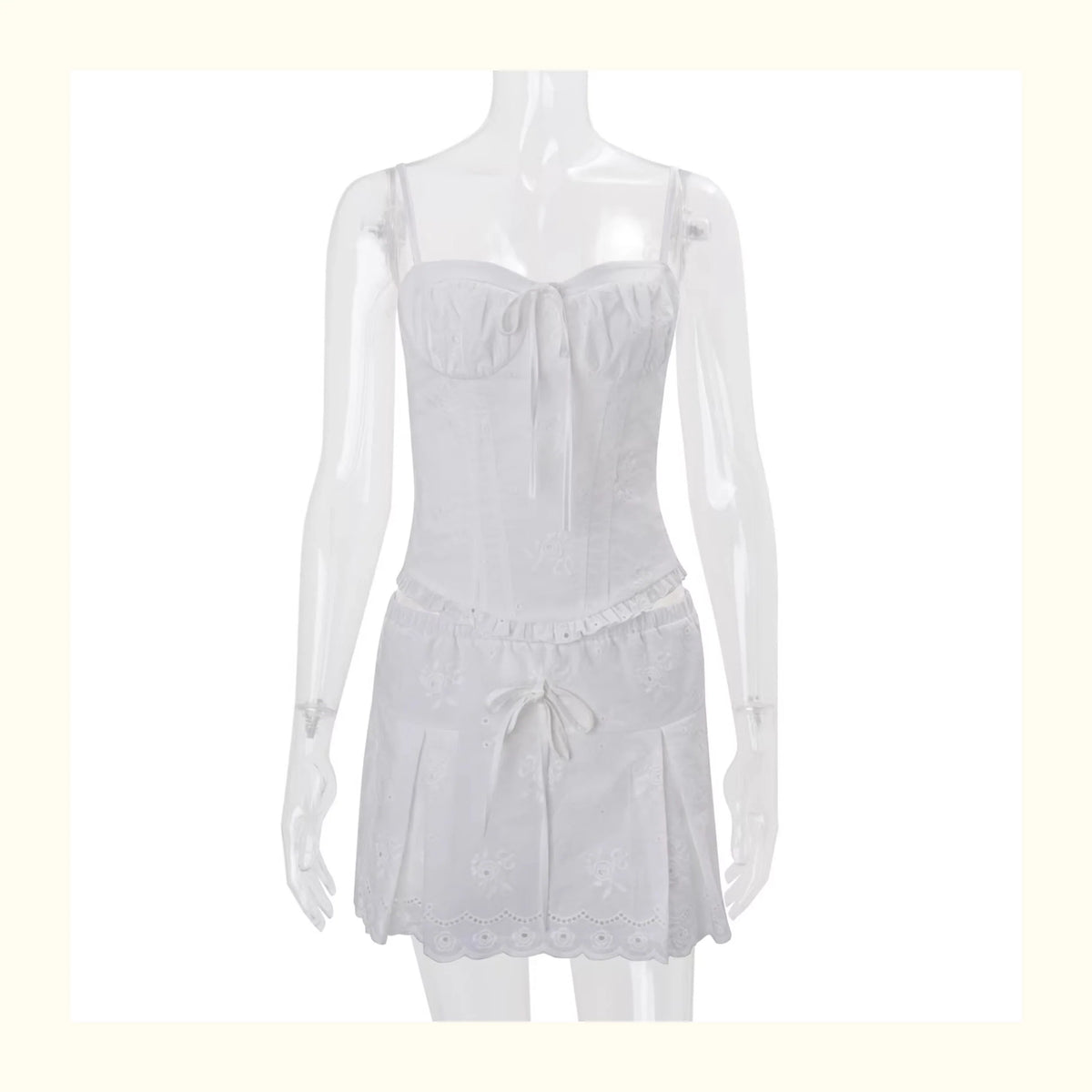 Corset Detail Skirt Set