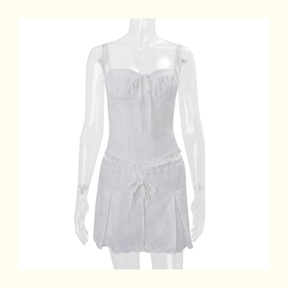 Corset Detail Skirt Set