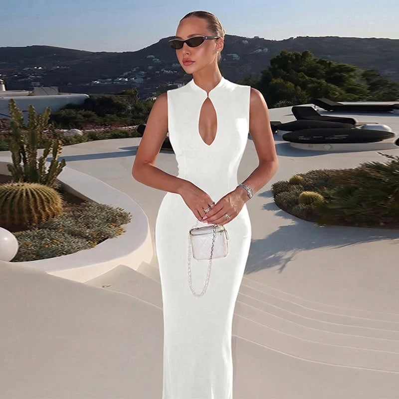 Cut-out Slit Maxi Dress