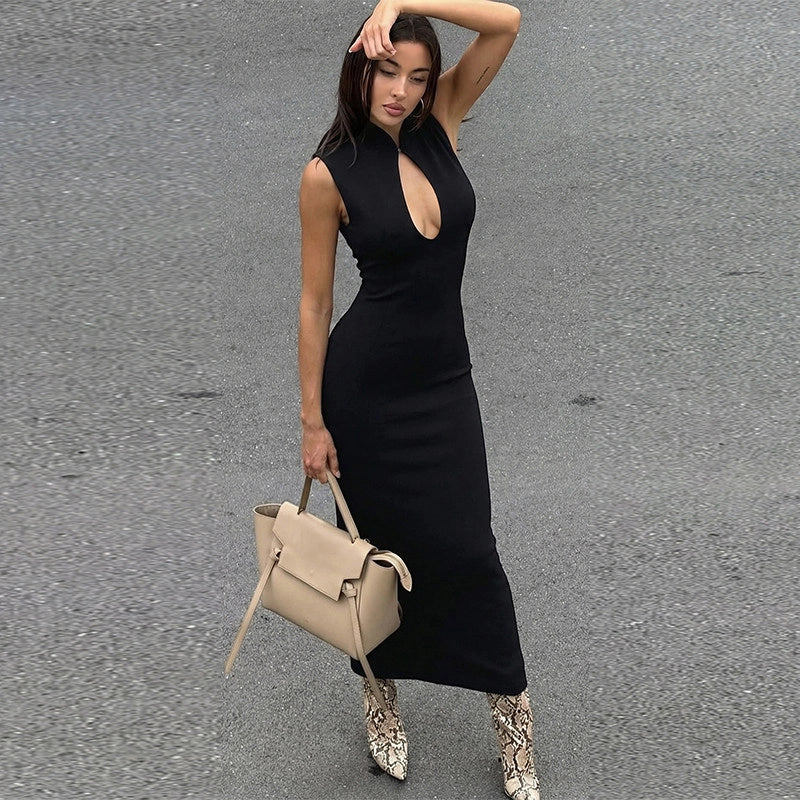 Cut-out Slit Maxi Dress