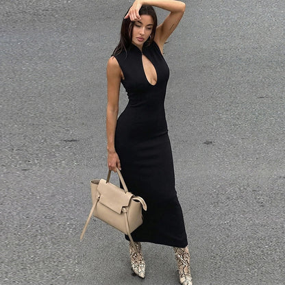 Cut-out Slit Maxi Dress