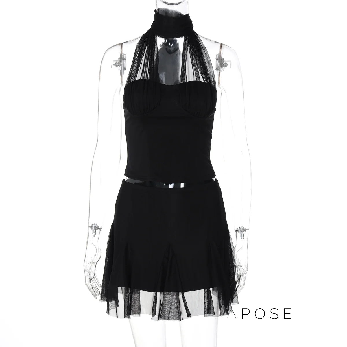Daleysa Halter Ruched Skirt Set