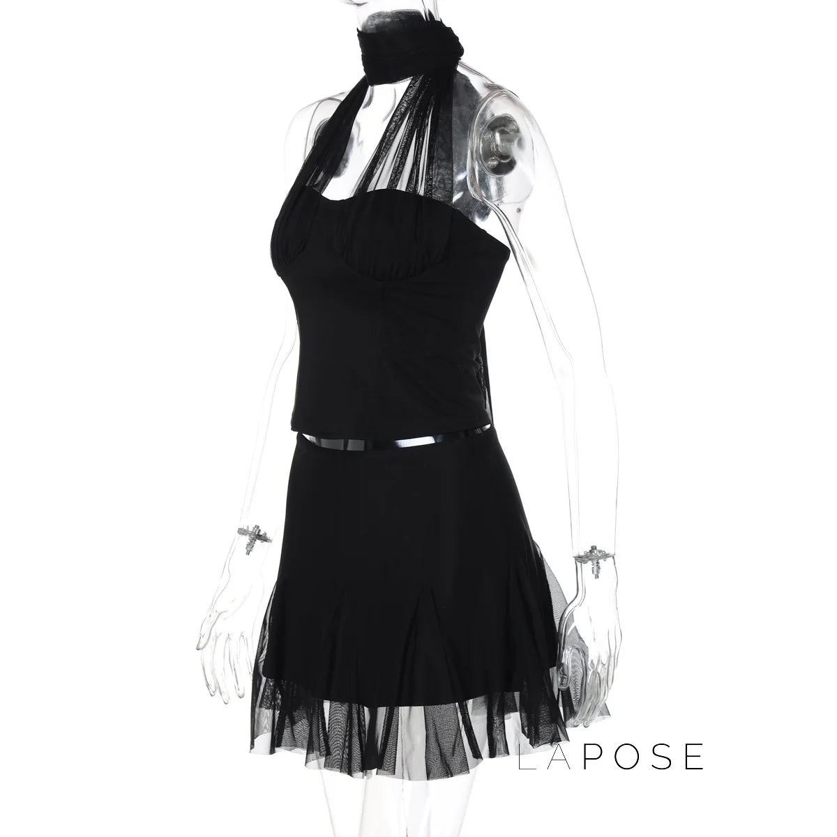 Daleysa Halter Ruched Skirt Set