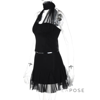 Daleysa Halter Ruched Skirt Set