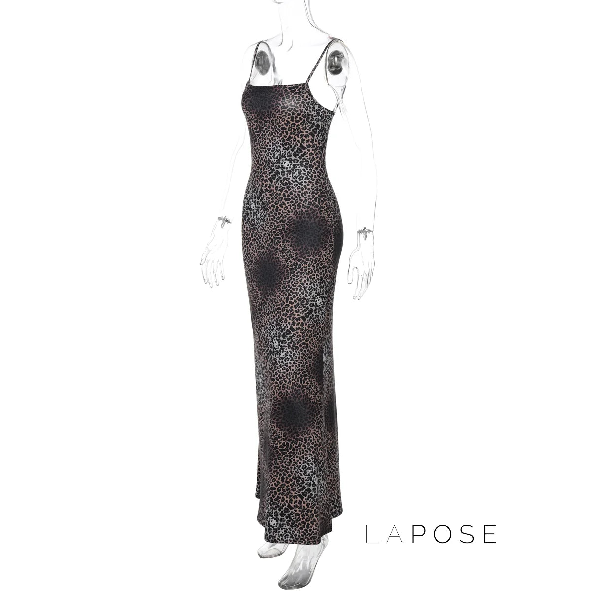 Damaris Strappy Leopard Maxi Dress