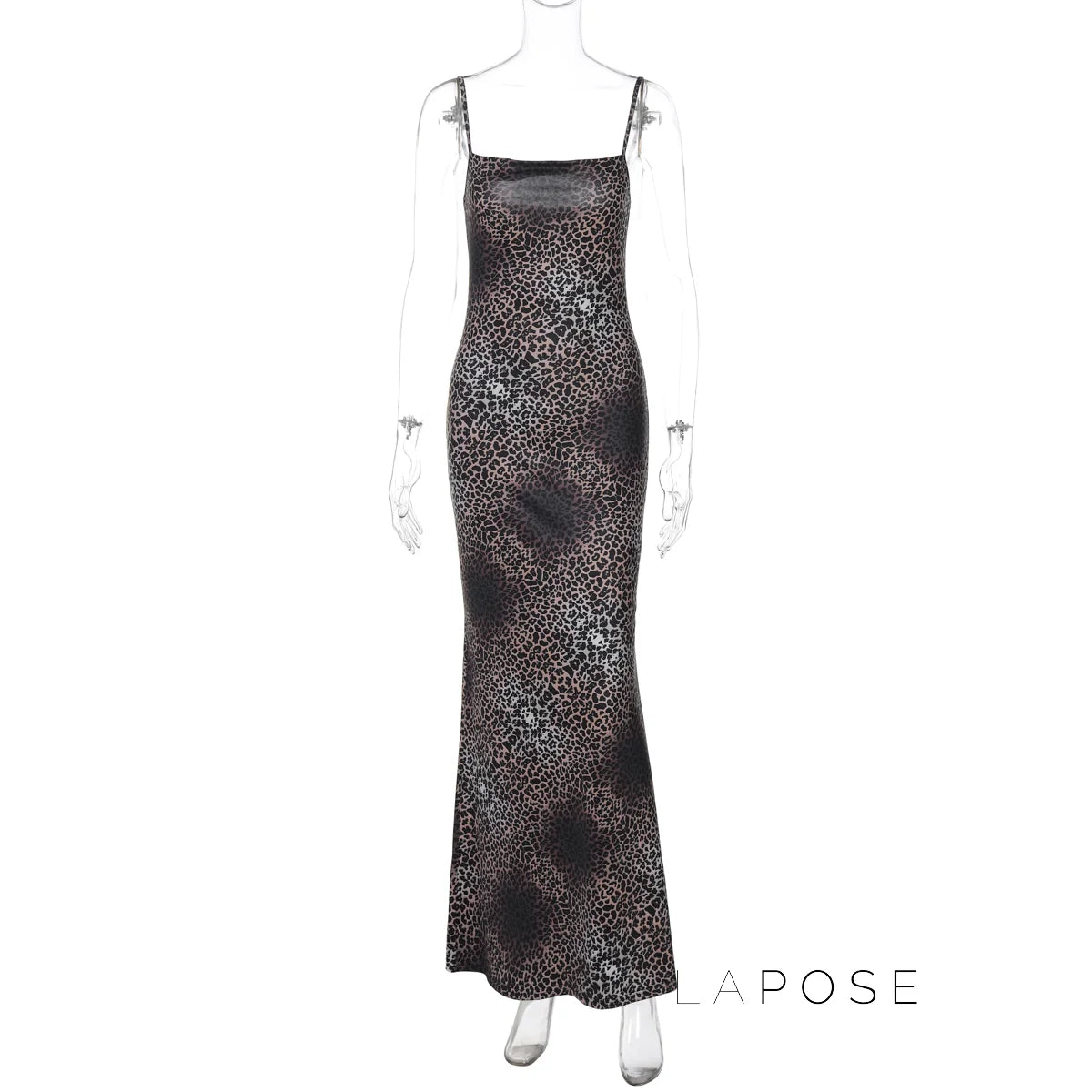 Damaris Strappy Leopard Maxi Dress