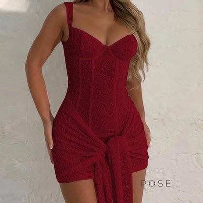 Daphne Lace Bodycon Mini Dress