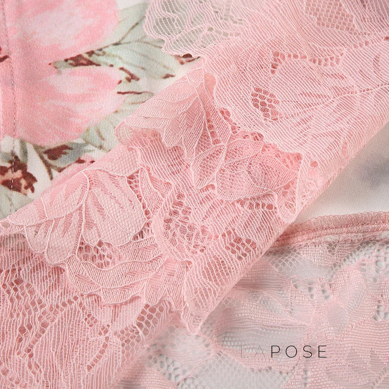 Darling Lace Slit Maxi Dress
