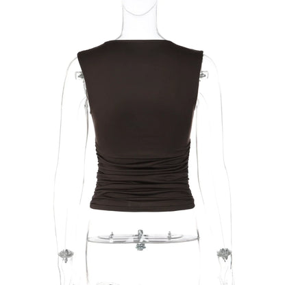 Dawson Ruched V-Neck Tank Top