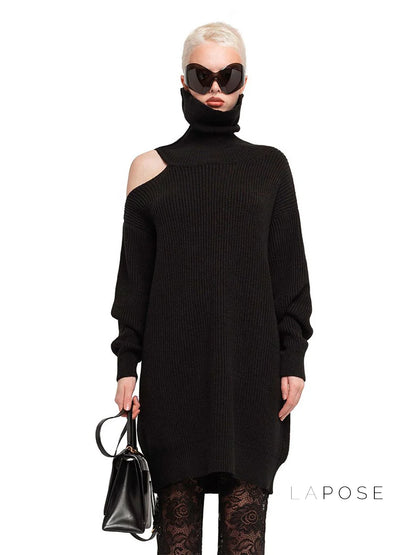 Deliyah Knit Cold Shoulder Sweater