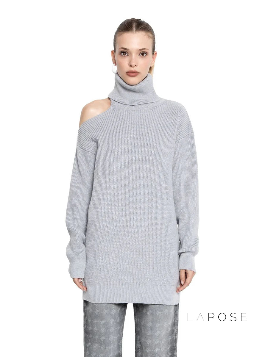 Deliyah Knit Cold Shoulder Sweater