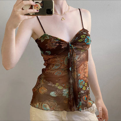 Denali Paisley Ruched Camisole