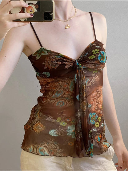 Denali Paisley Ruched Camisole
