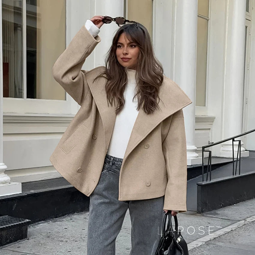 Edna Double-Breasted Wool Coat