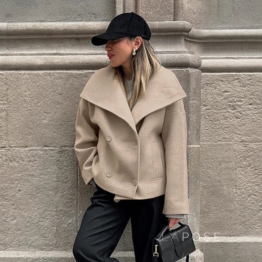 Edna Double-Breasted Wool Coat