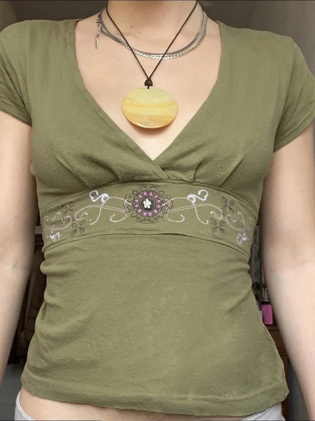 Elyzabeth Floral V-Neck Top