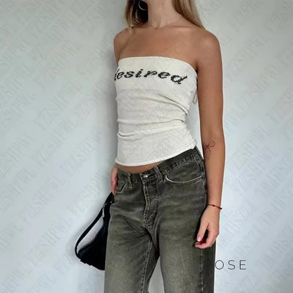 Emani Striped Asymmetric Crop Top