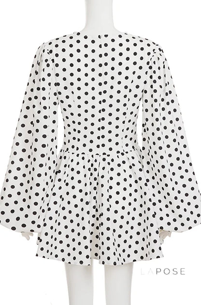 Embry Polka Dot Puff Sleeve Dress