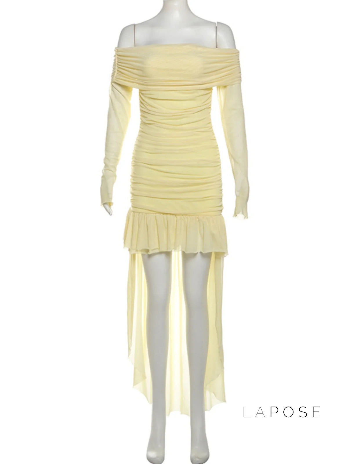 Emely Off-Shoulder Ruched Gown