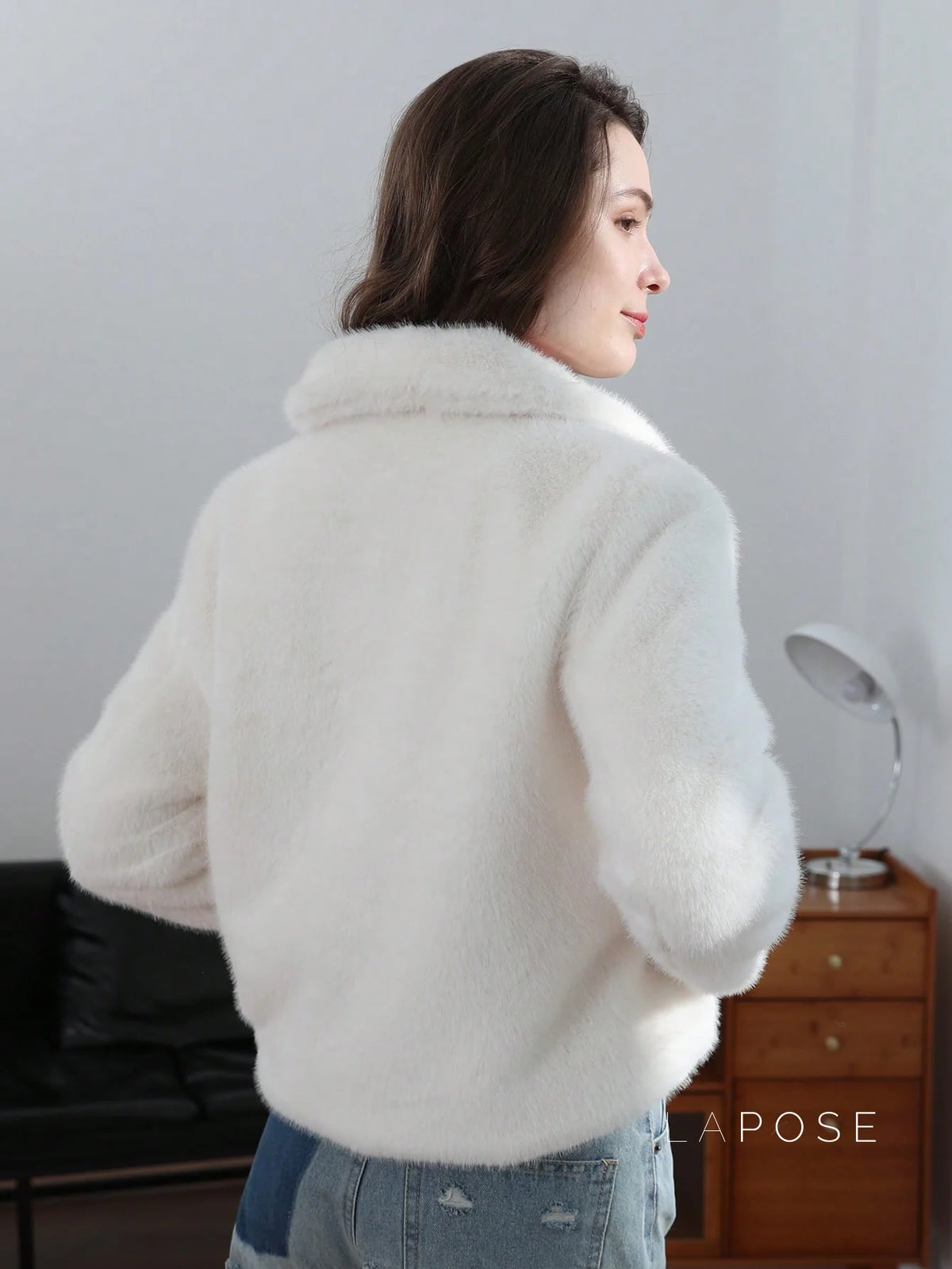 Ezmae Faux Fur Lapel Jacket