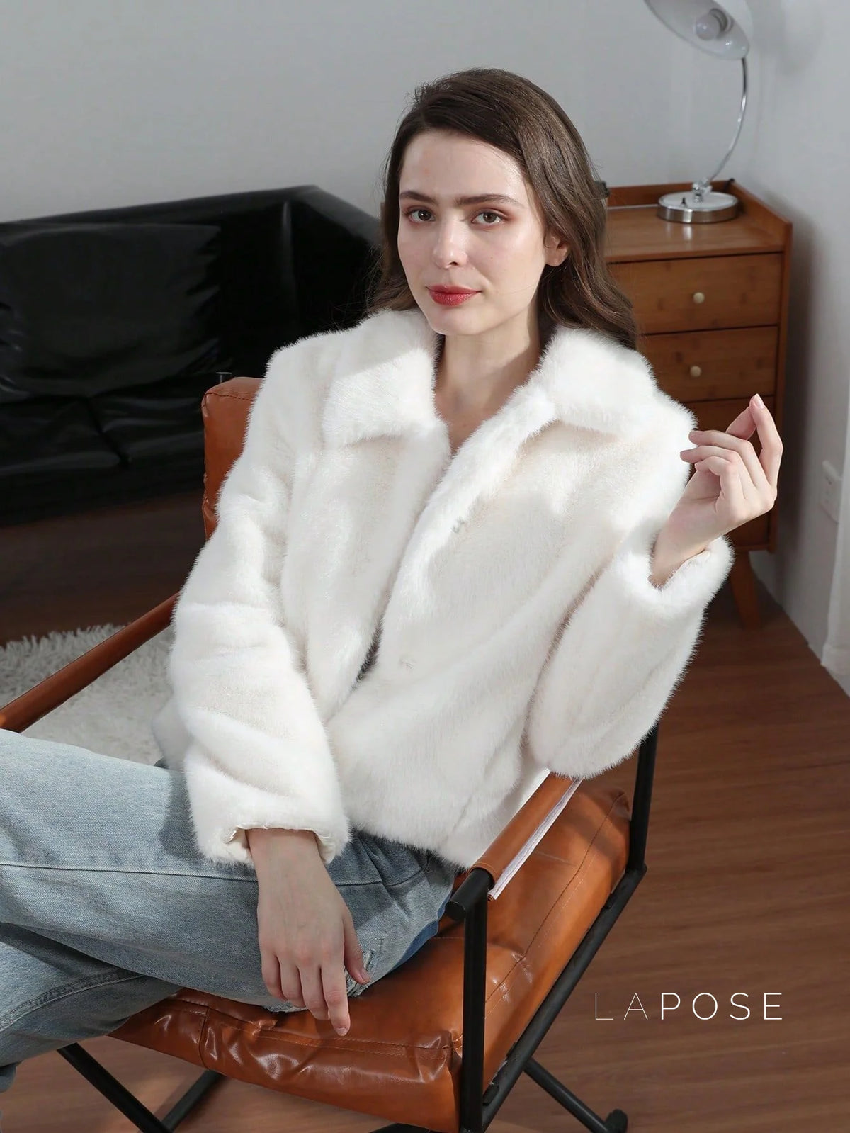 Ezmae Faux Fur Lapel Jacket