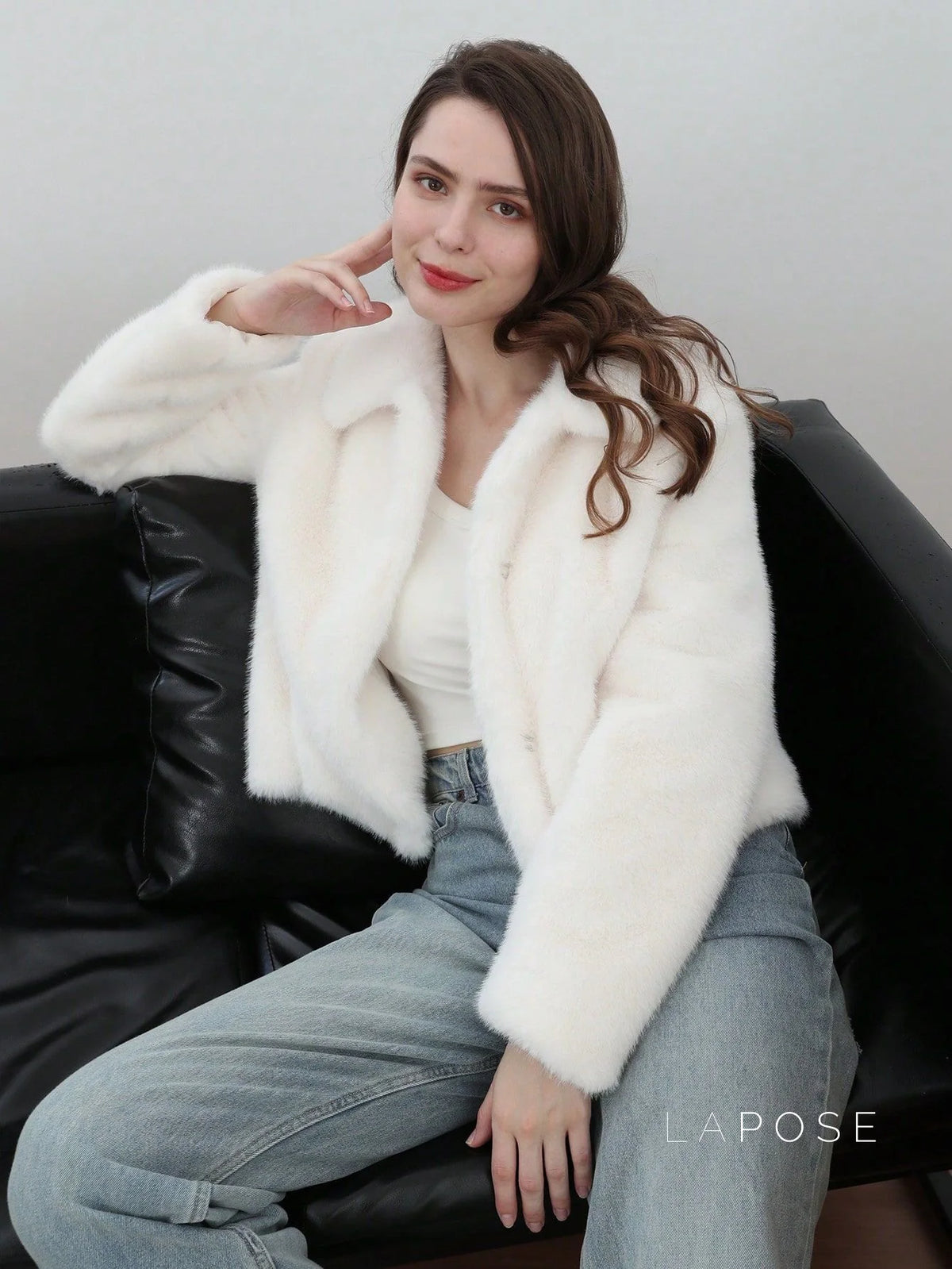 Ezmae Faux Fur Lapel Jacket
