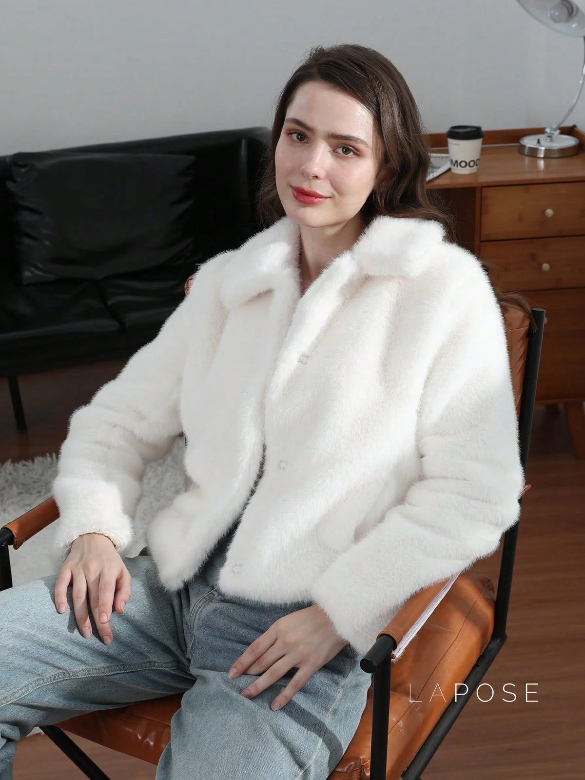 Ezmae Faux Fur Lapel Jacket