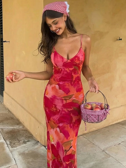 Floral Print Maxi Dress