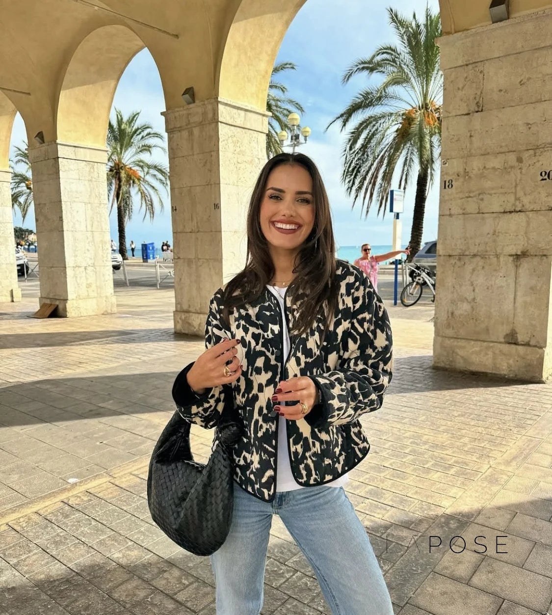 Forever Abstract Print Jacket