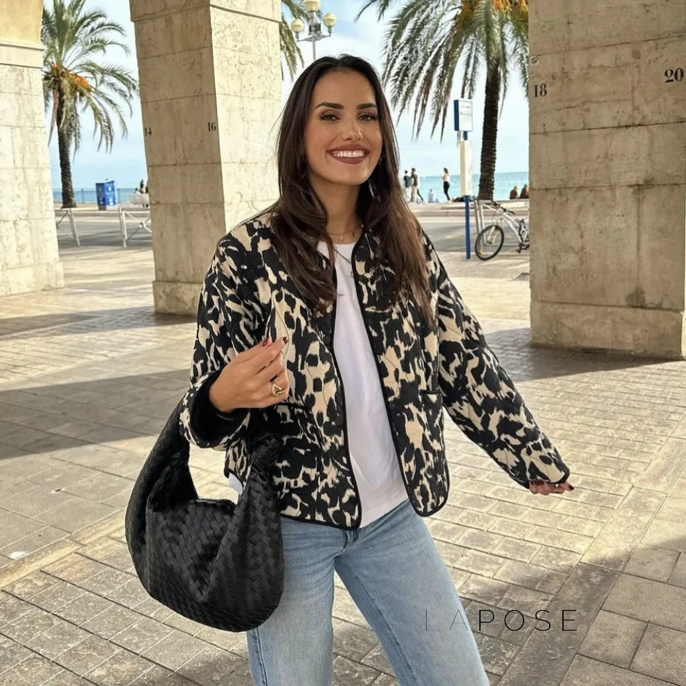 Forever Abstract Print Jacket