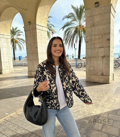Forever Abstract Print Jacket