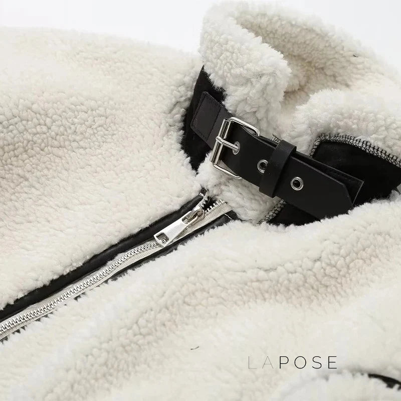 Gracelin Faux Shearling Bomber Jacket