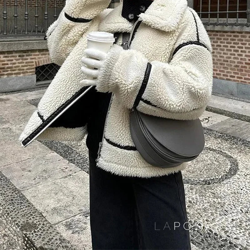 Gracelin Faux Shearling Bomber Jacket