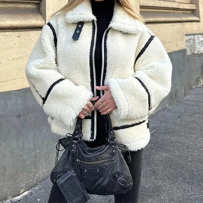 Gracelin Faux Shearling Bomber Jacket