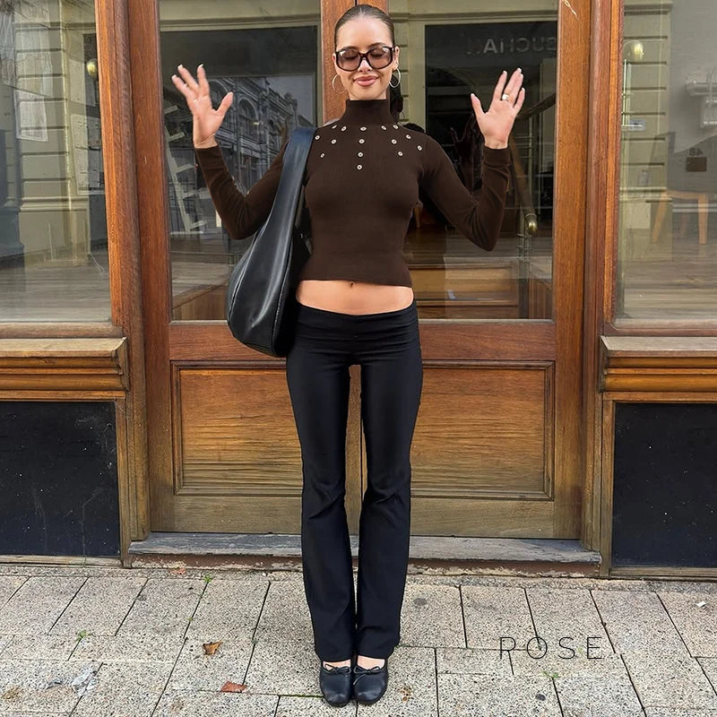 Graciela Ribbed Turtleneck Top