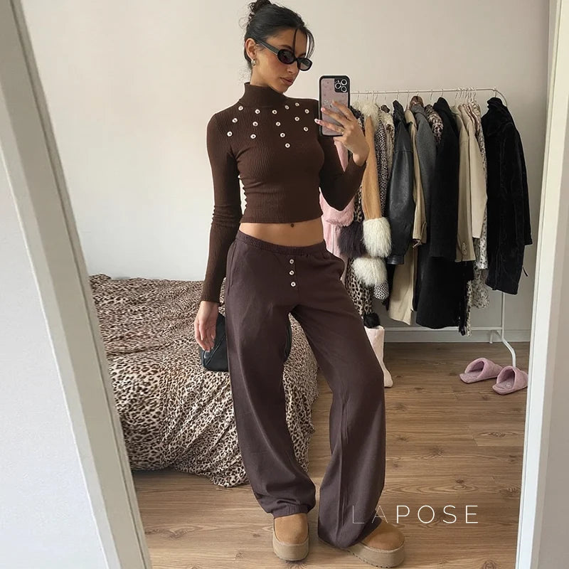 Graciela Ribbed Turtleneck Top