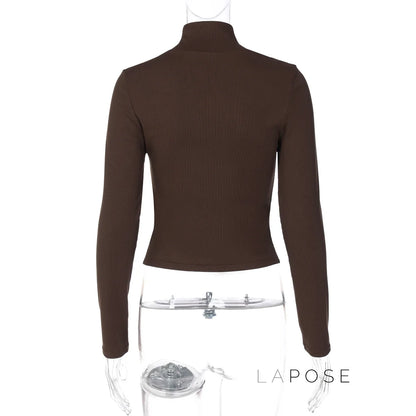 Graciela Ribbed Turtleneck Top